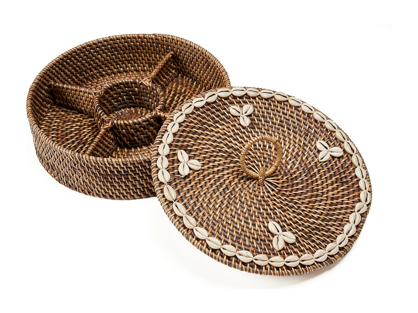 Le Panier Compartiment En Rotin - Brun Naturel