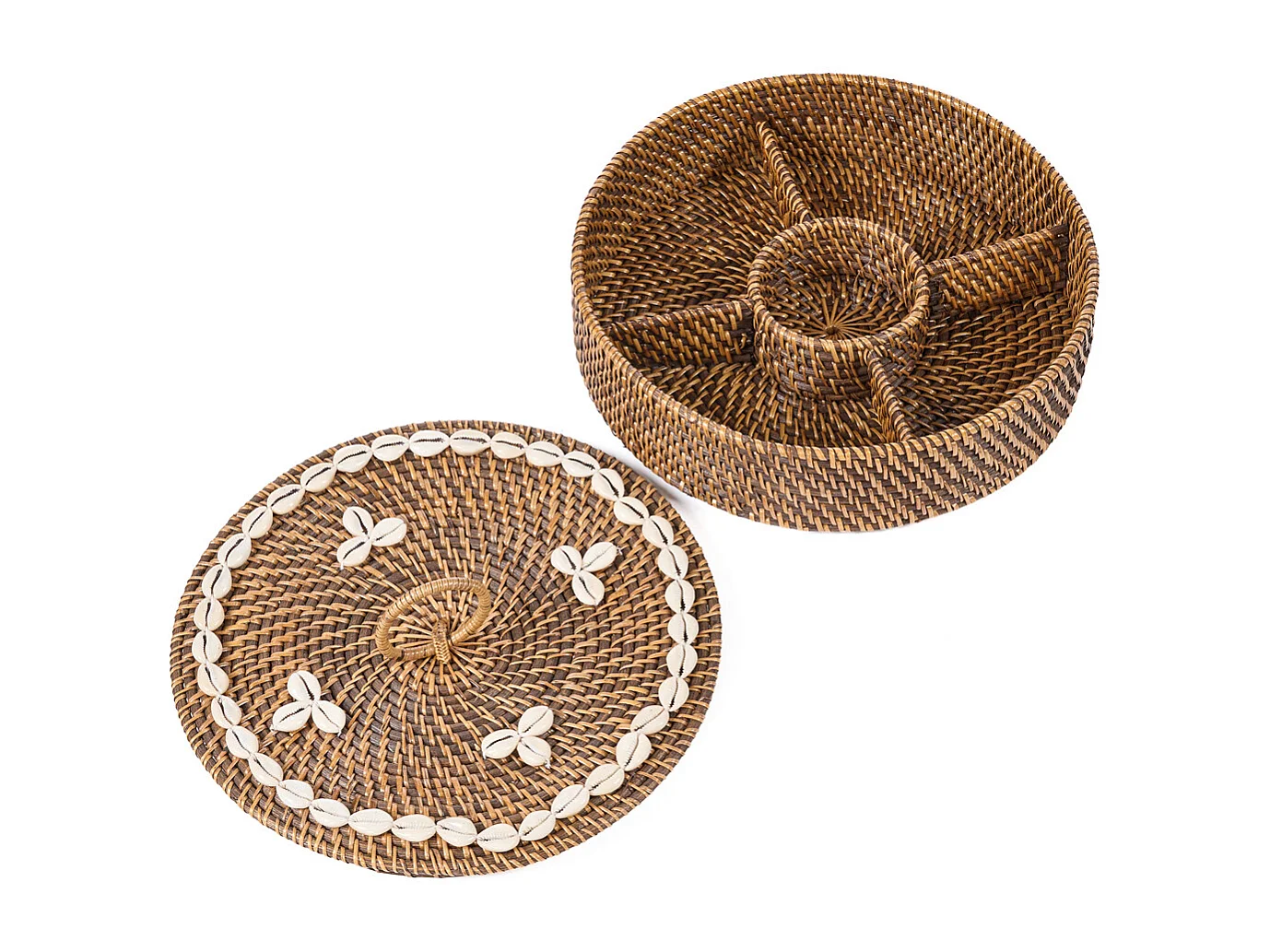 Le Panier Compartiment En Rotin - Brun Naturel