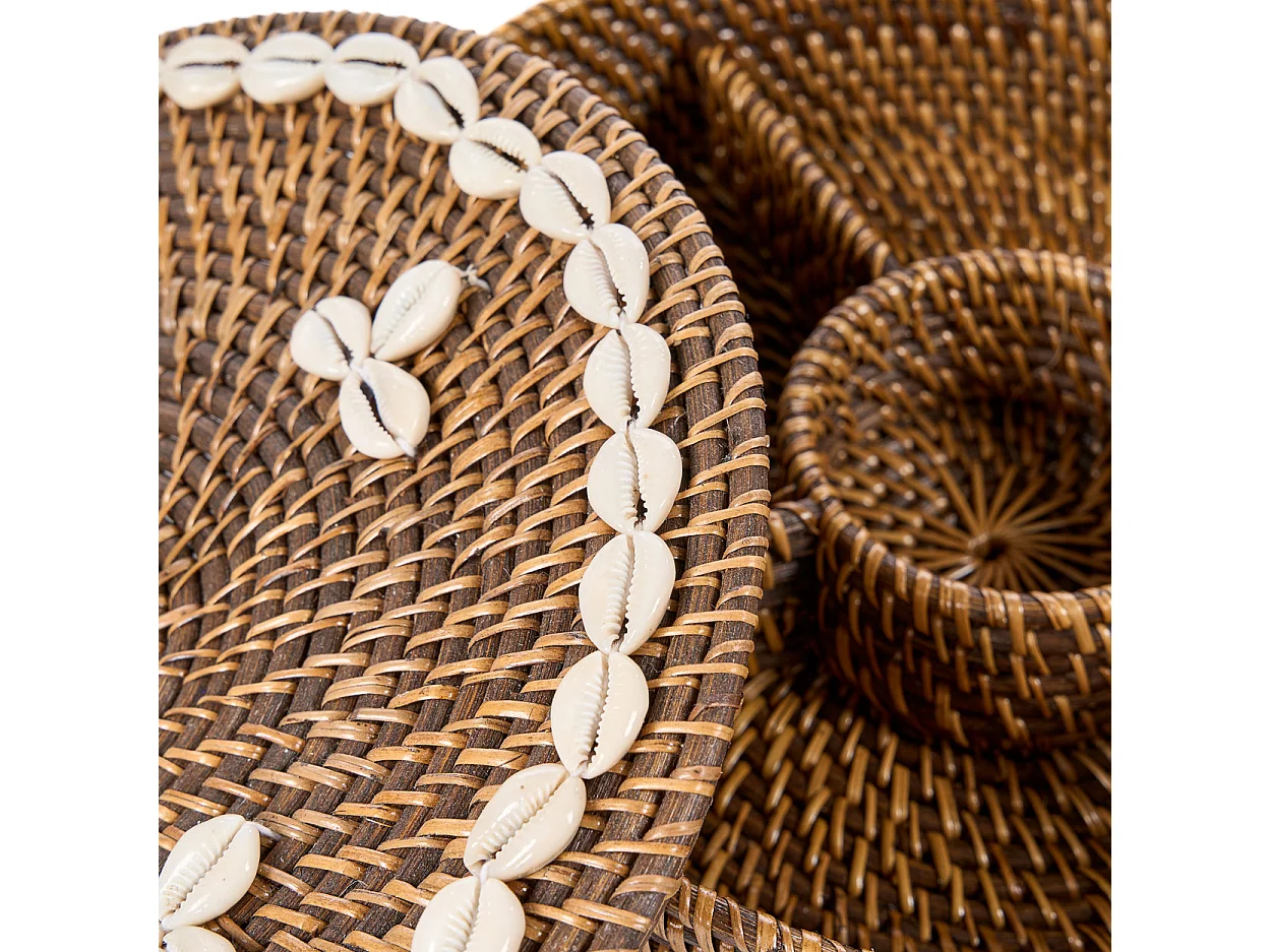 Le Panier Compartiment En Rotin - Brun Naturel