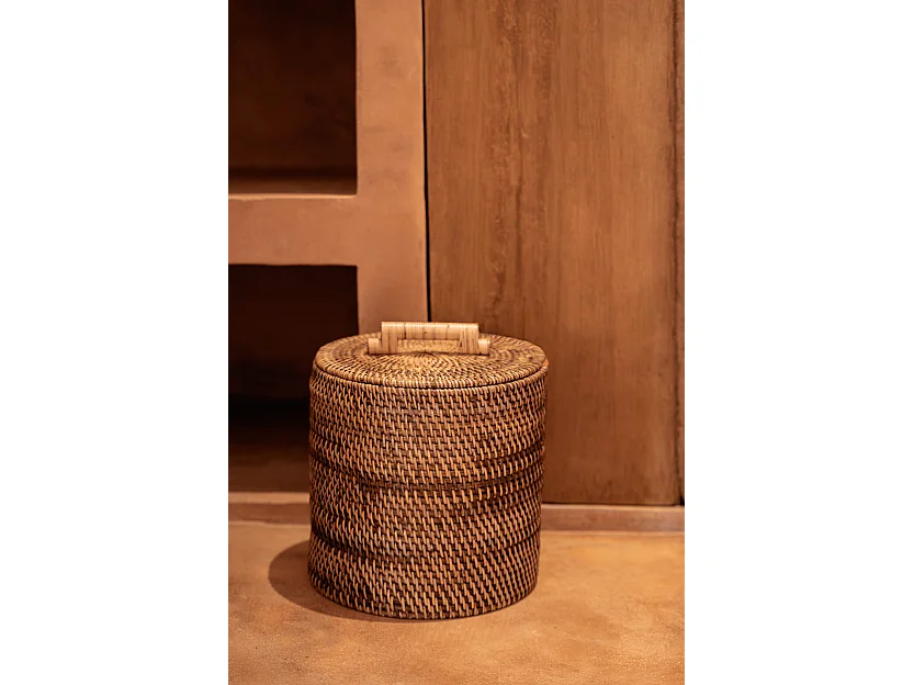 Le Panier En Rotin Bas - Brun Naturel