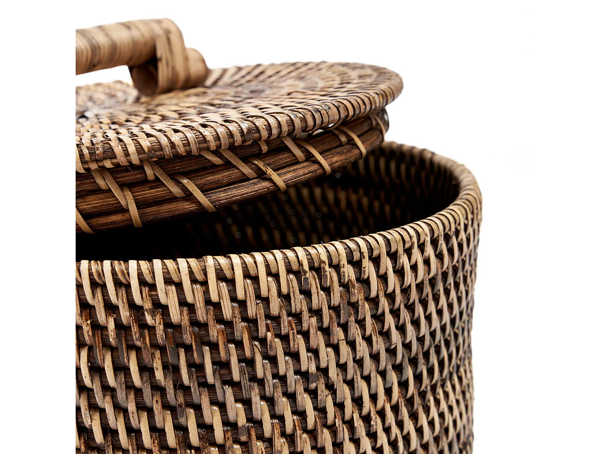 Le Panier En Rotin Bas - Brun Naturel