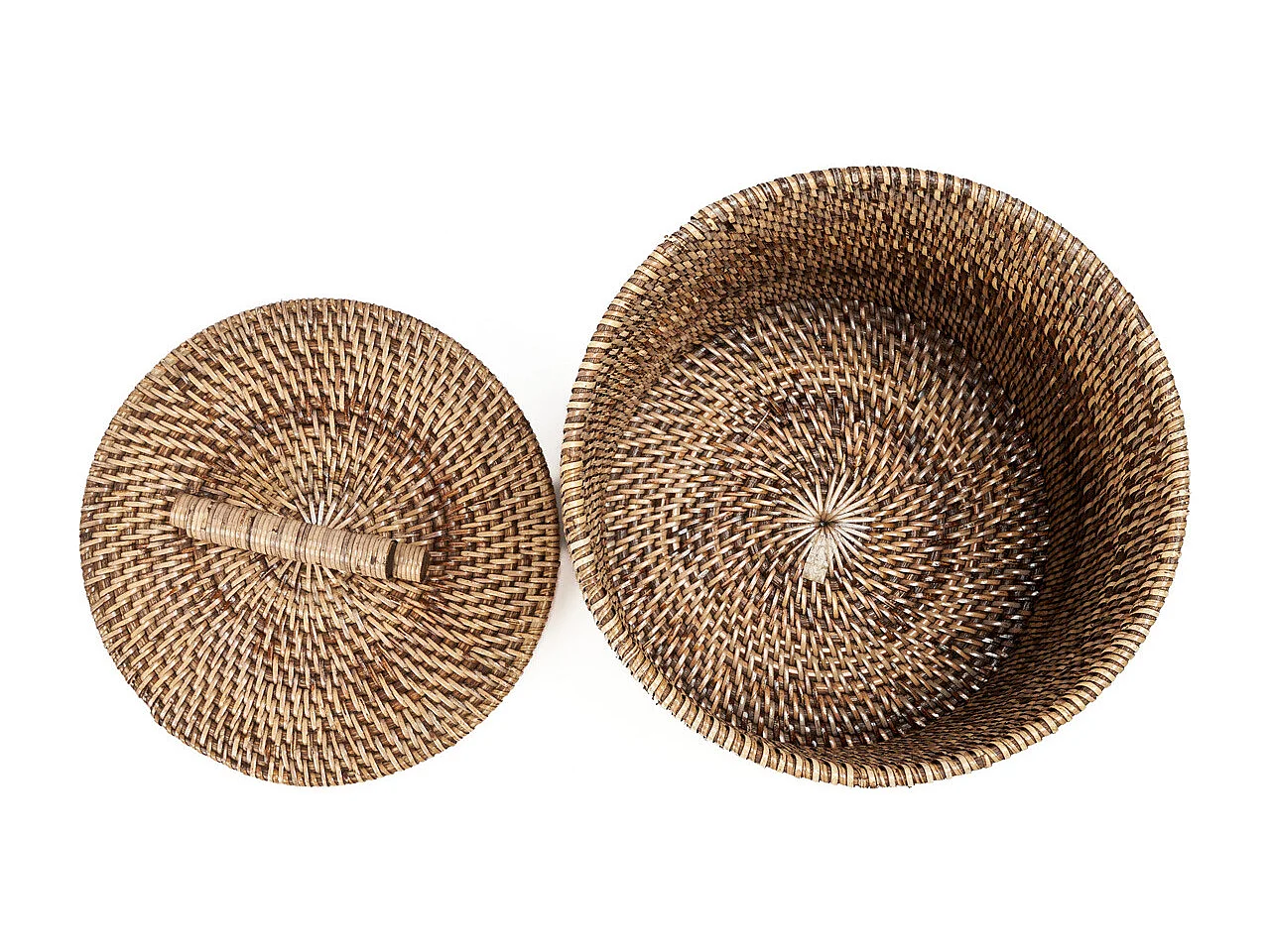 Le Panier En Rotin Bas - Brun Naturel