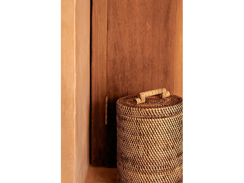 The Rattan Bin High - Natural Brown