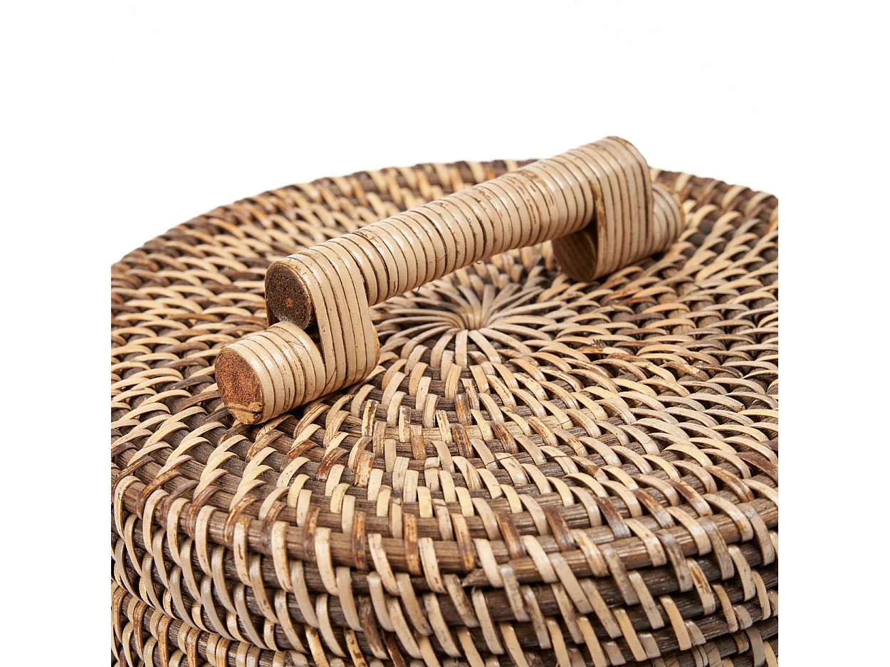 The Rattan Bin High - Natural Brown