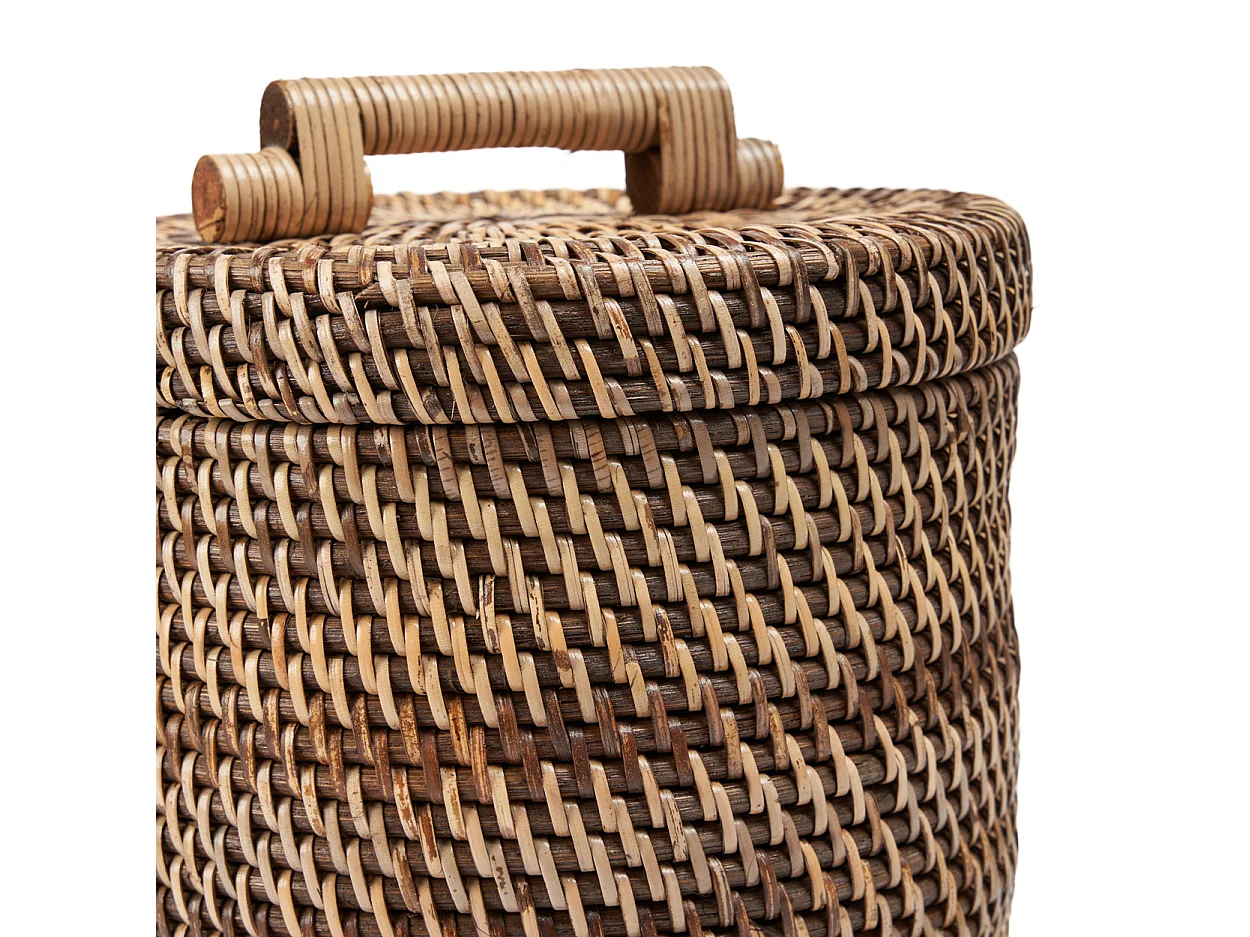 The Rattan Bin High - Natural Brown