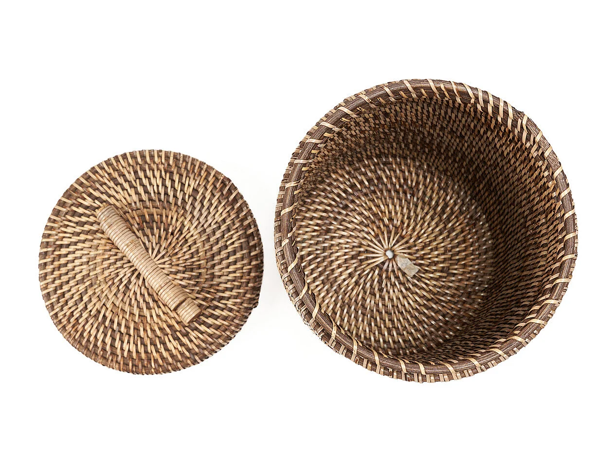 The Rattan Bin High - Natural Brown
