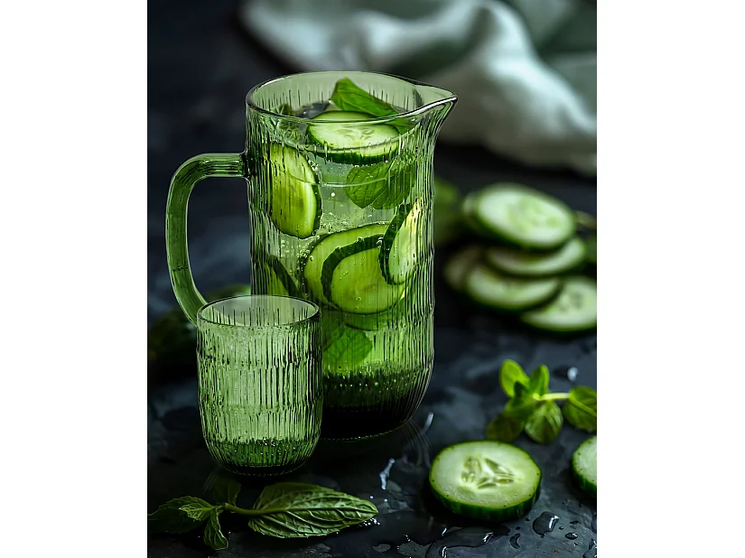 De Moss Ripple Karaf - Groen