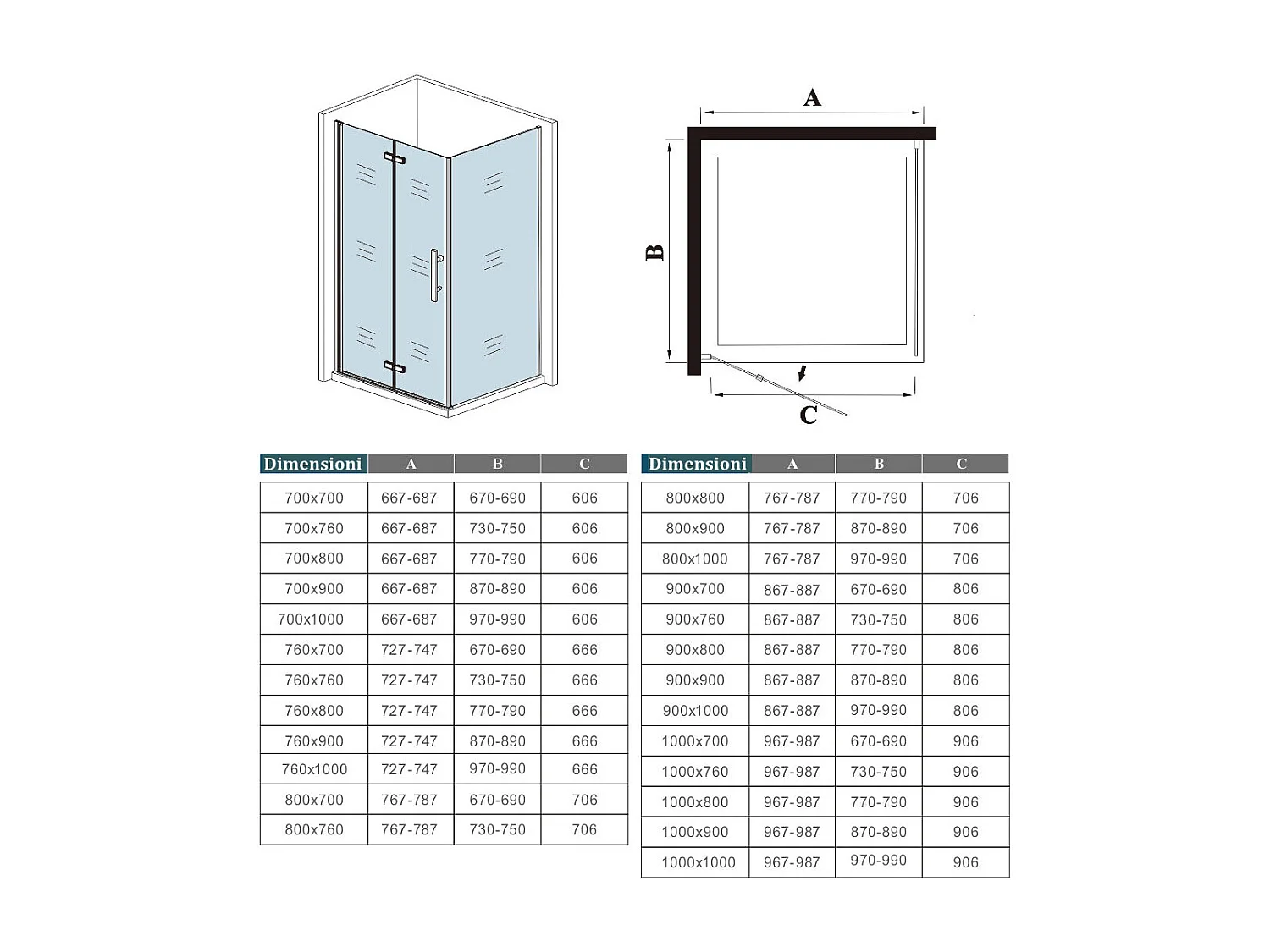 185cm Box Doccia Angolare 110x70cm Porta Battente Pieghevole 110 Parete Fissa 70 Vetro Temperato 6mm Anticalcare Barra Stabilizzatrice da 45cm Dorato Spazzolato