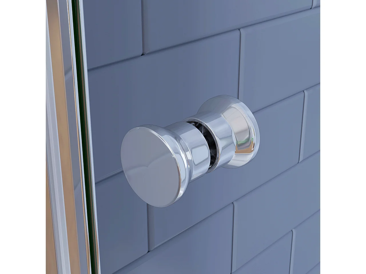 H.185cm Box Doccia a Tre Lati Porta a Soffietto 70cm con Doppia Parete Fissa 90x90cm in Vetro Temperato Trasparente 5 mm Profilo Cromo Lucido