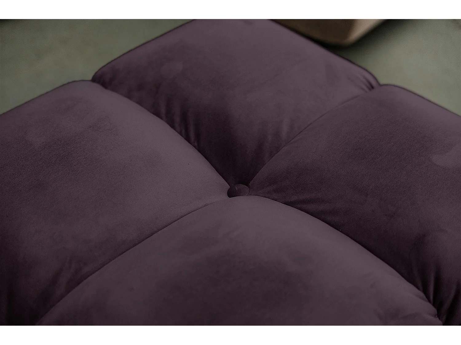 Canapé d'angle pouf rembourré fauteuil pivotant Set - Violette Velours - VIVIEN