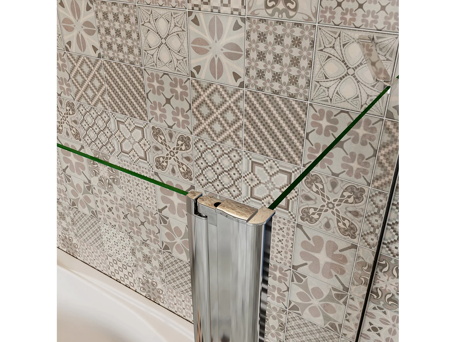 120x140cm Parete Doccia Sopravasca Angolare 2 Ante Pieghevoli con Parete Laterale 60cm Vetro Temperato 6 mm Anticalcare Portasciugamani Cromato Lucido