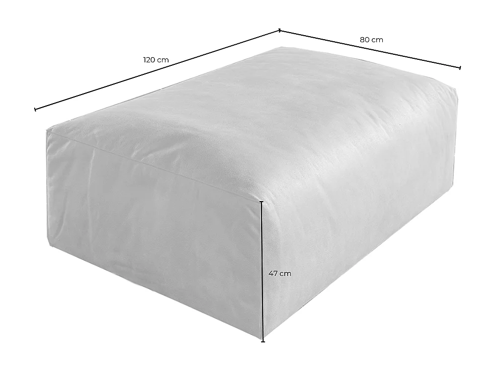 Pouf imbottito - marrone Tessuto in fibra di pelle - MIA