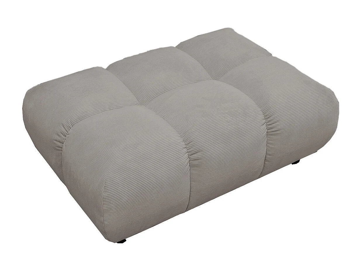 Pouf imbottito - Grigio Velluto a coste - VIVIEN