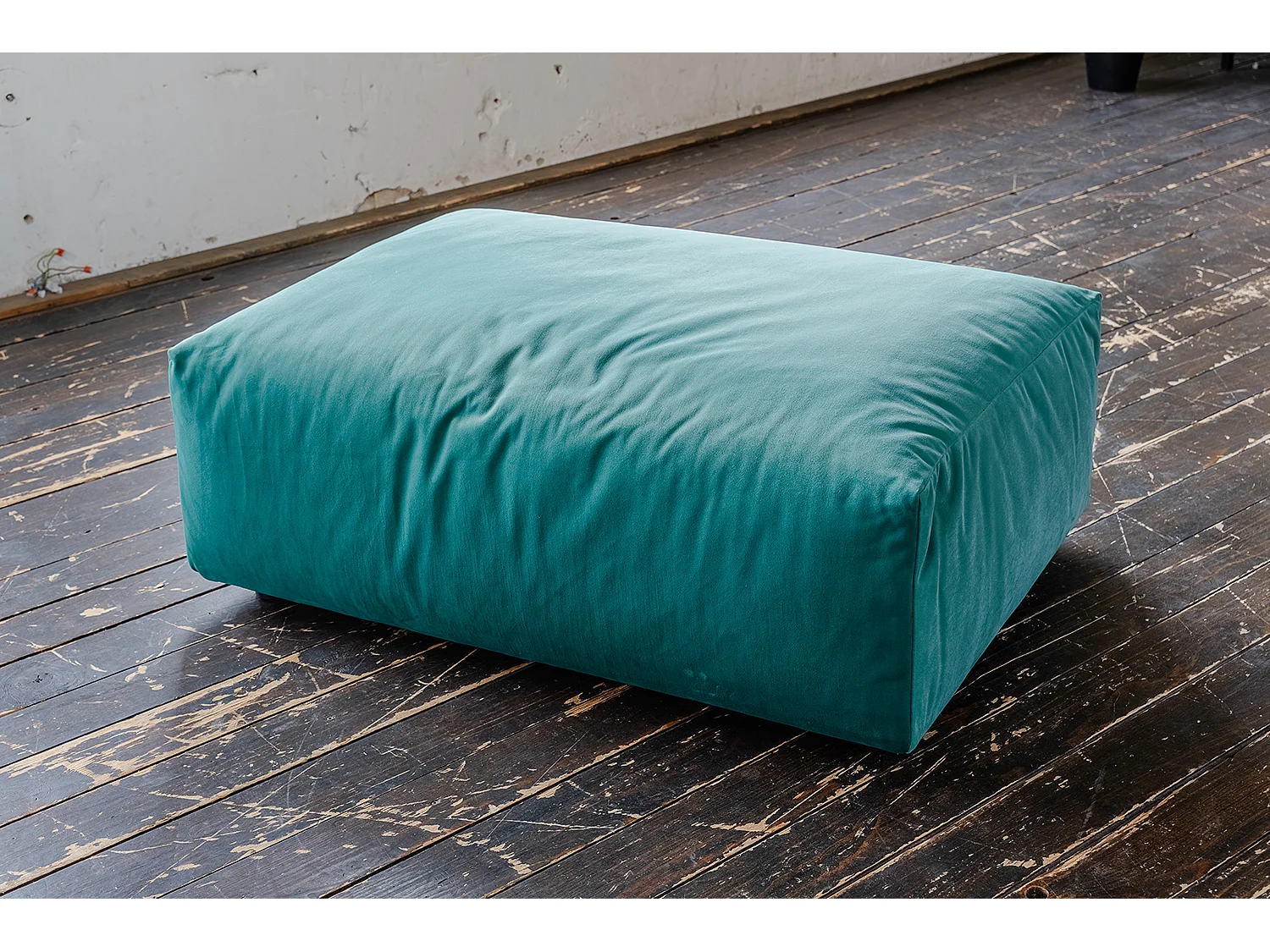 Polsterhocker - Grün Velvet - MIA