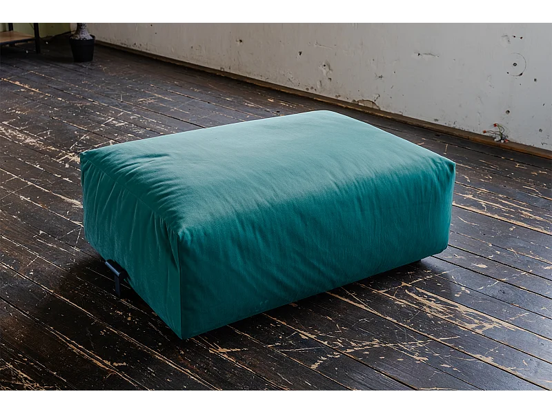 Polsterhocker - Grün Velvet - MIA