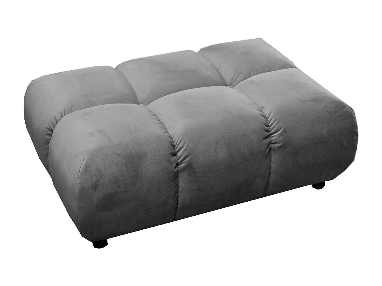 Polsterhocker - Steingrau Velvet - VIVIEN