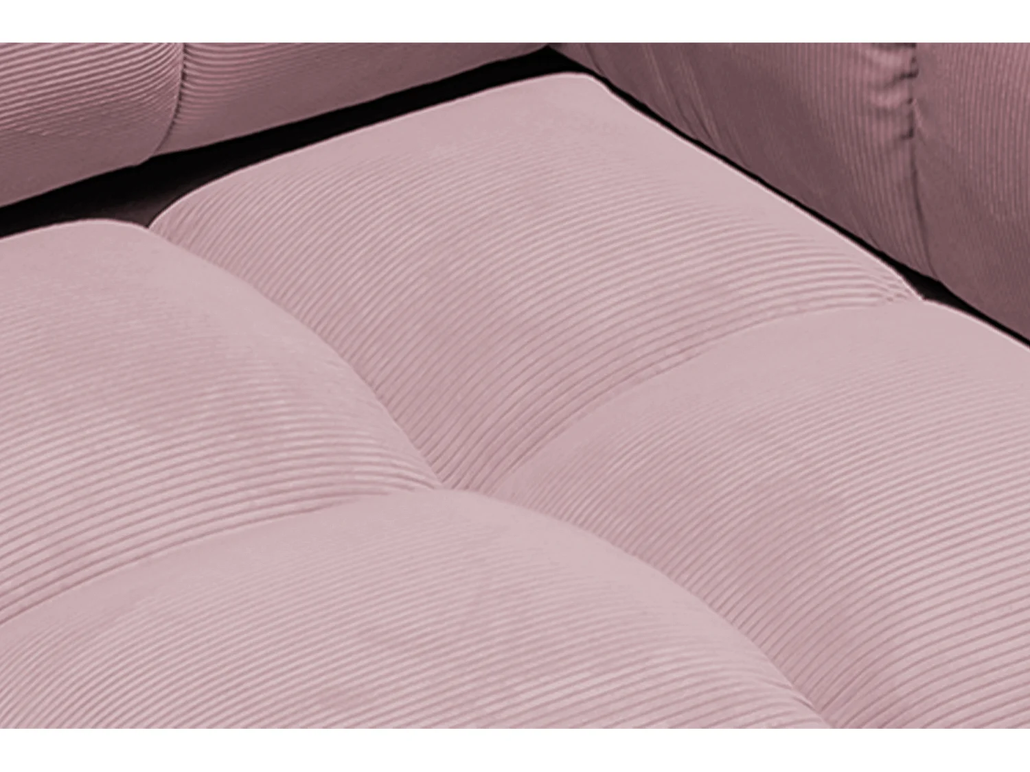 Pouf imbottito - Rosa Velluto a coste - VIVIEN