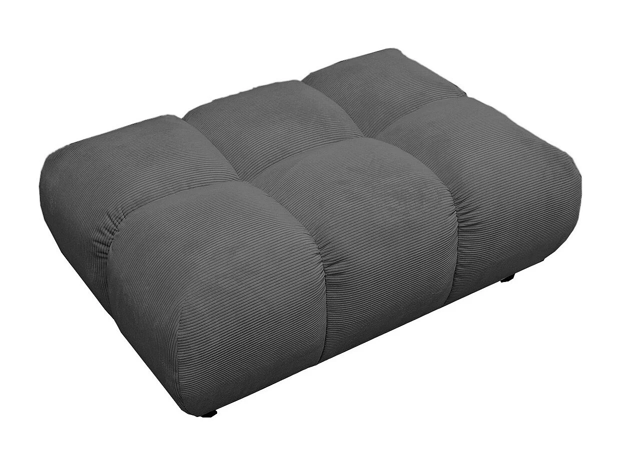 Pouf imbottito - antracite Velluto a coste - VIVIEN