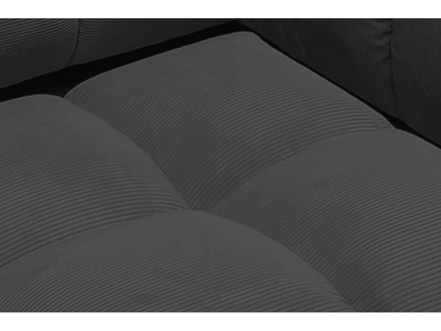 Pouf imbottito - antracite Velluto a coste - VIVIEN