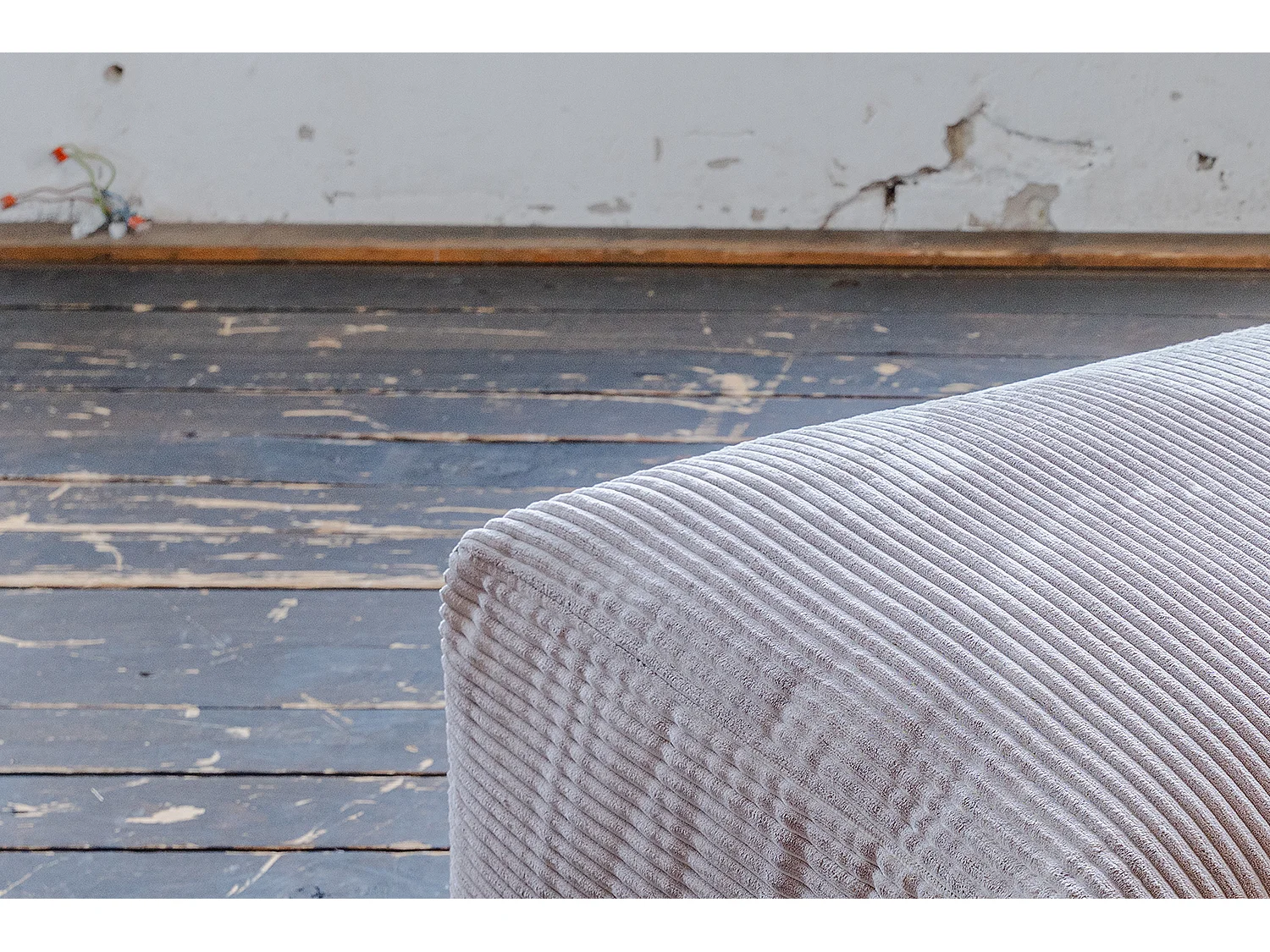 Polsterhocker - Taupe Cord - MIA