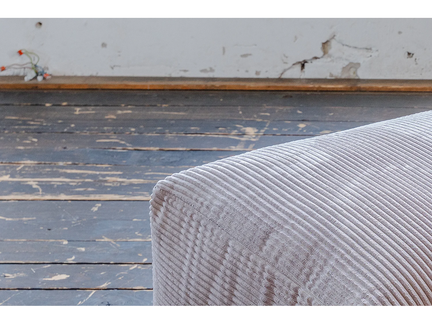 Polsterhocker - Taupe Cord - MIA