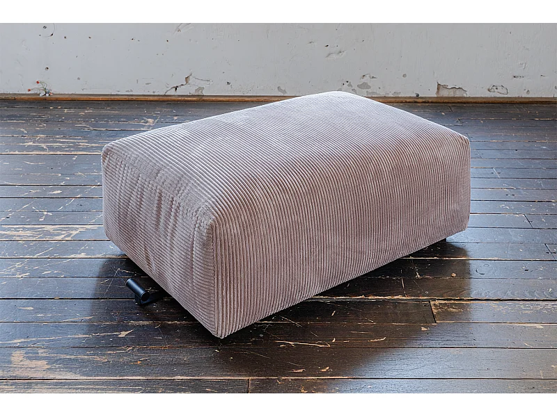 Polsterhocker - Taupe Cord - MIA