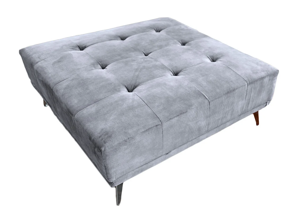 Polsterhocker - Grau Velvet - WIOLO