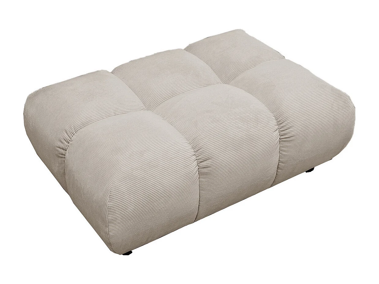 Pouf imbottito - beige Velluto a coste - VIVIEN