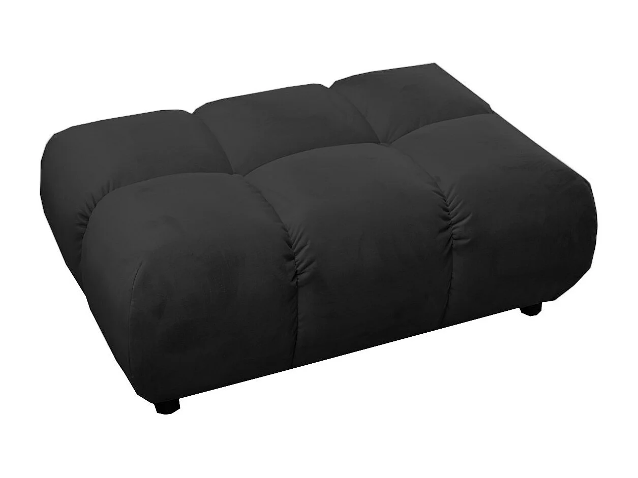 Polsterhocker - Schwarz Velvet - VIVIEN