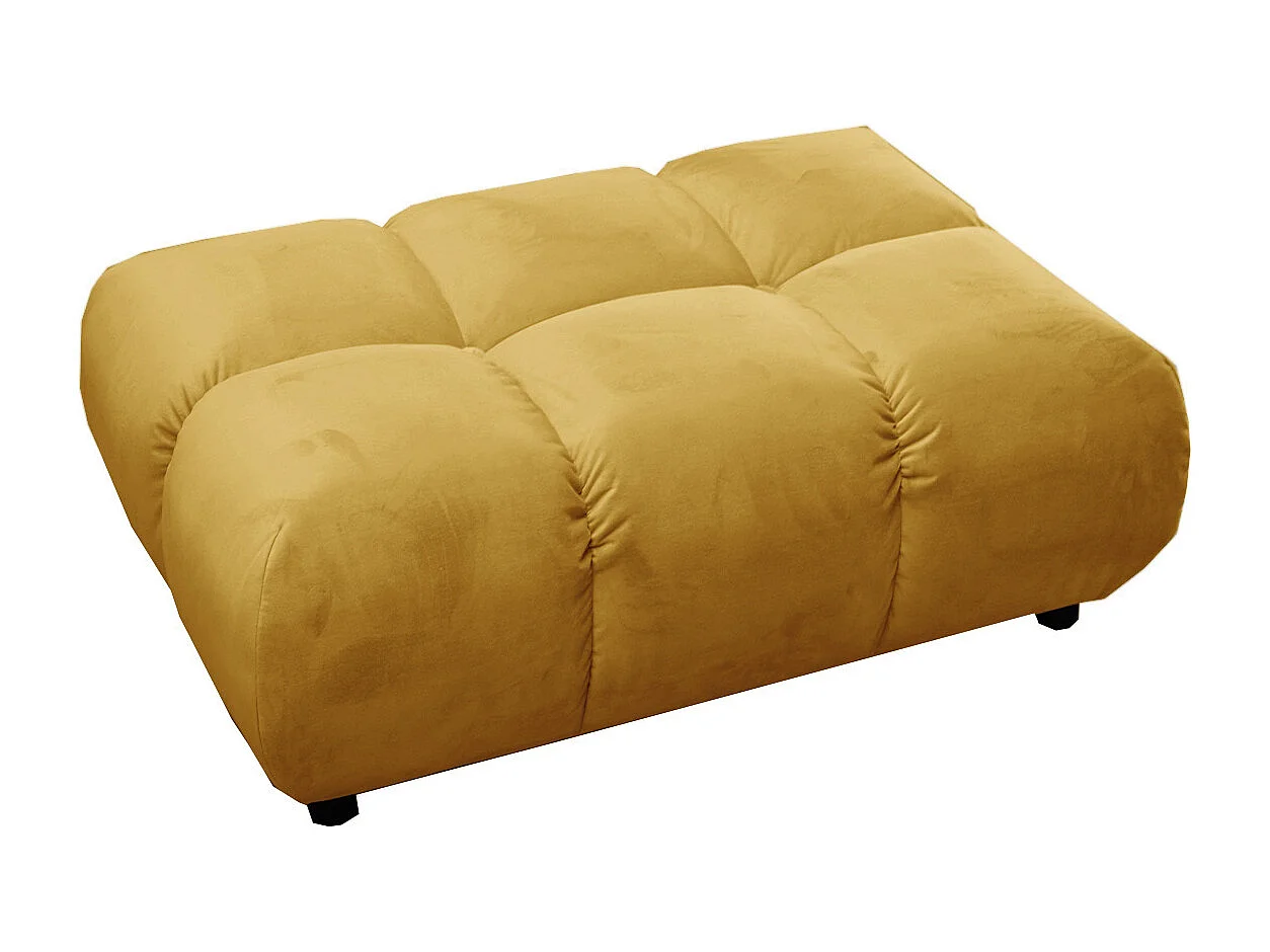 Polsterhocker - Gelb Velvet - VIVIEN