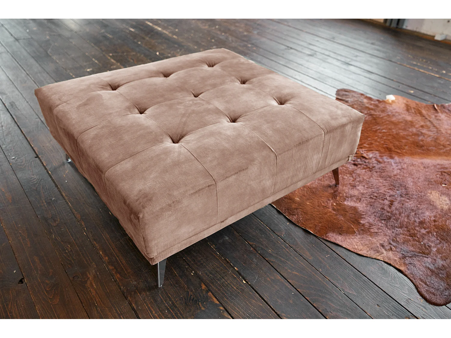 Polsterhocker - Taupe Velvet - WIOLO