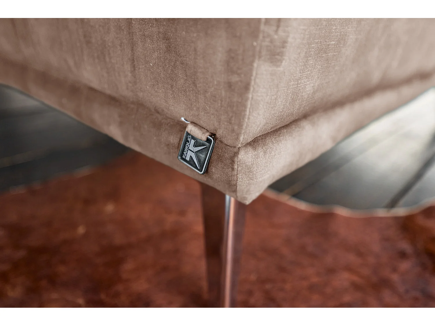 Polsterhocker - Taupe Velvet - WIOLO