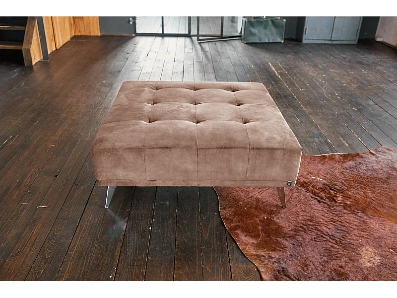 Polsterhocker - Taupe Velvet - WIOLO