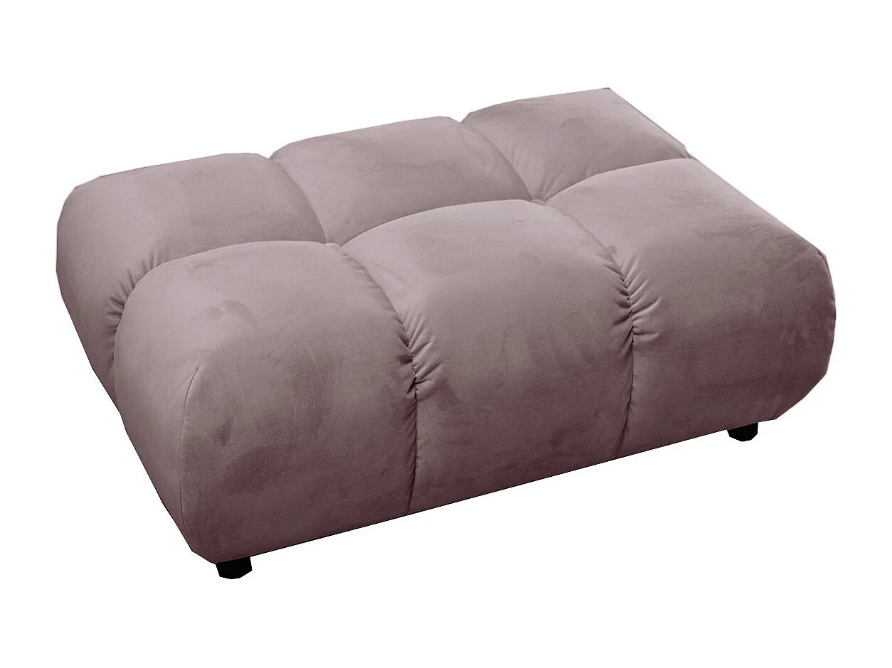 Polsterhocker - Grau Velvet - VIVIEN