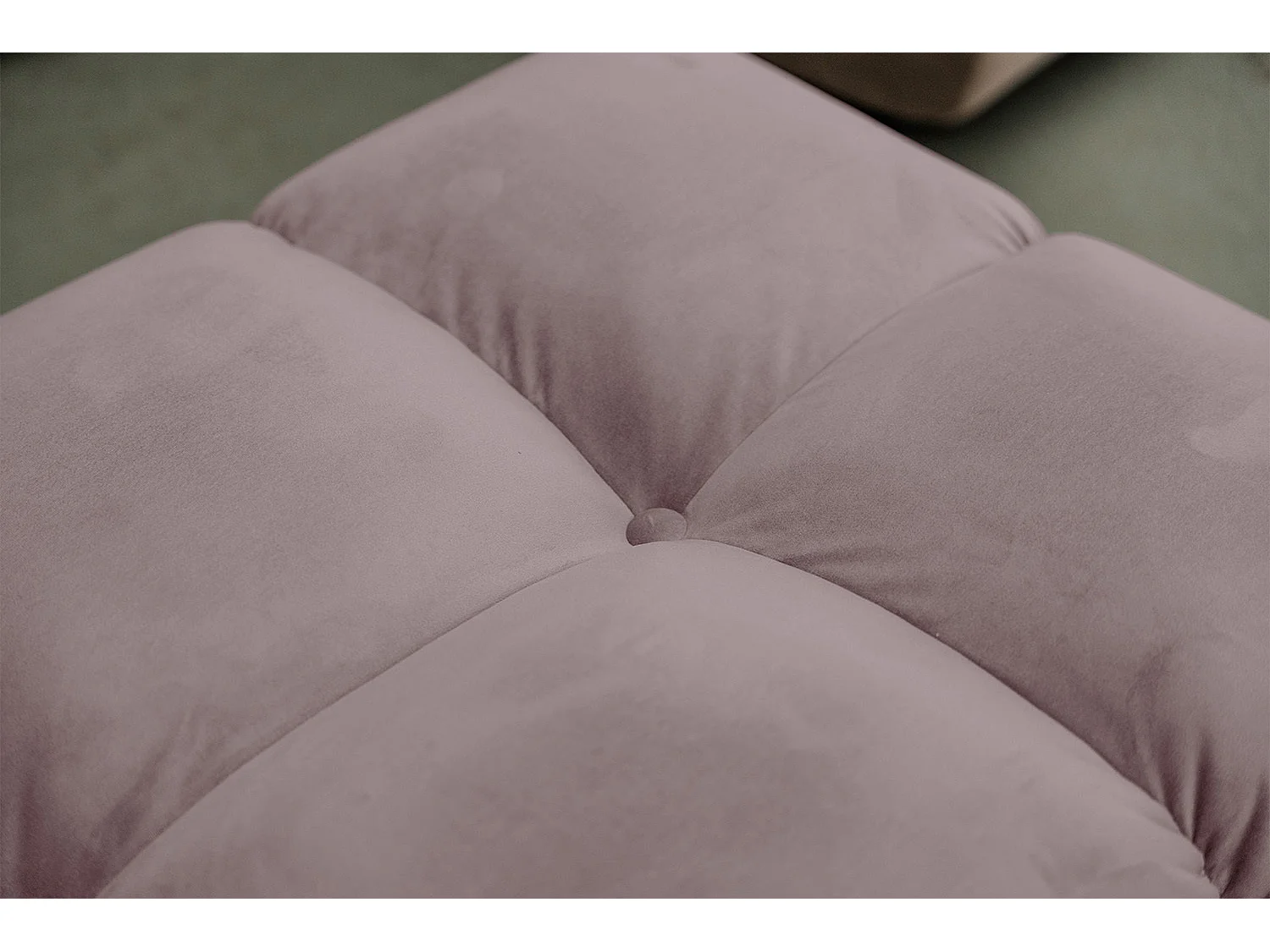 Polsterhocker - Grau Velvet - VIVIEN