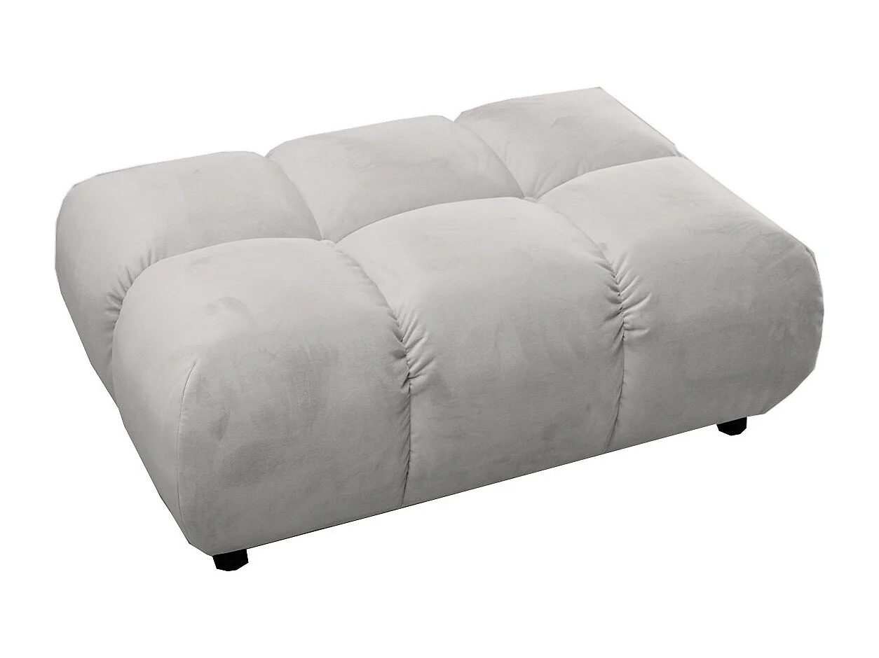 Polsterhocker - Silber Velvet - VIVIEN