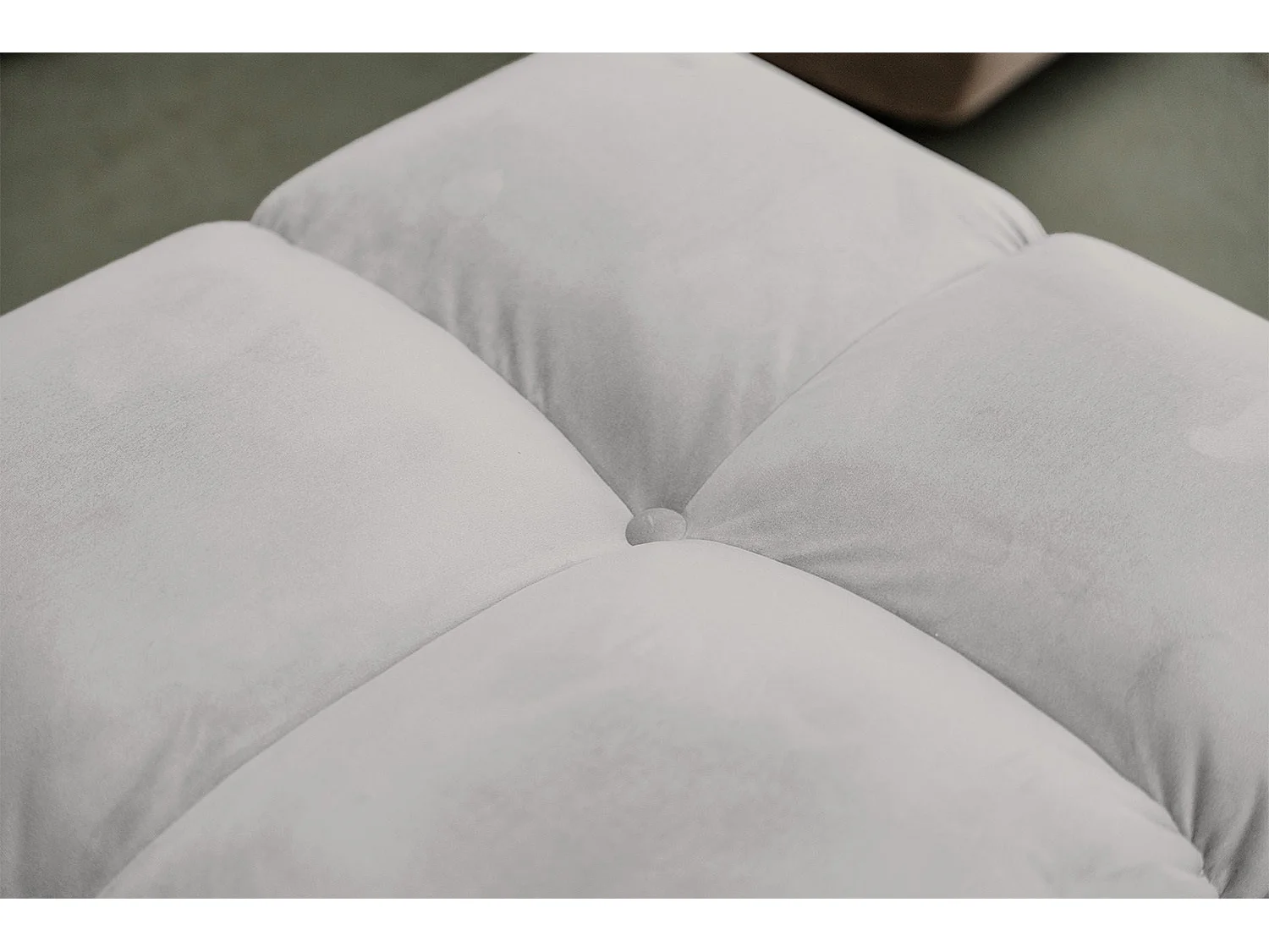 Polsterhocker - Silber Velvet - VIVIEN