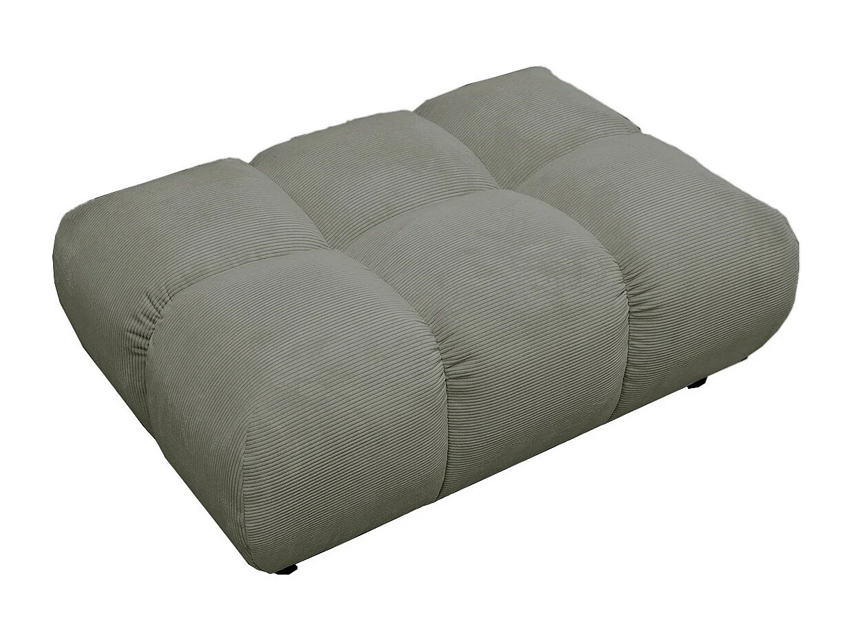 Pouf imbottito - verde Velluto a coste - VIVIEN