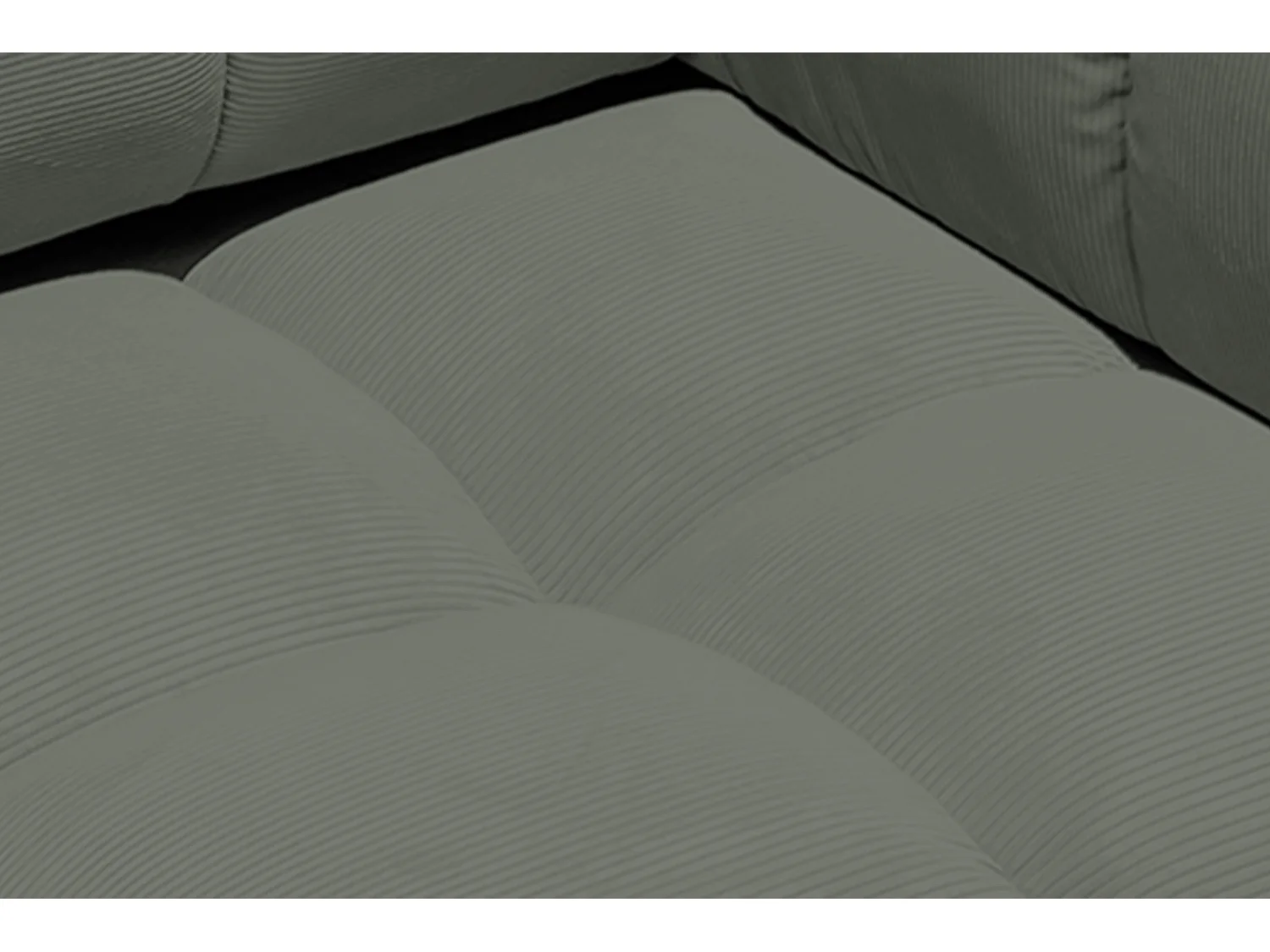 Pouf imbottito - verde Velluto a coste - VIVIEN