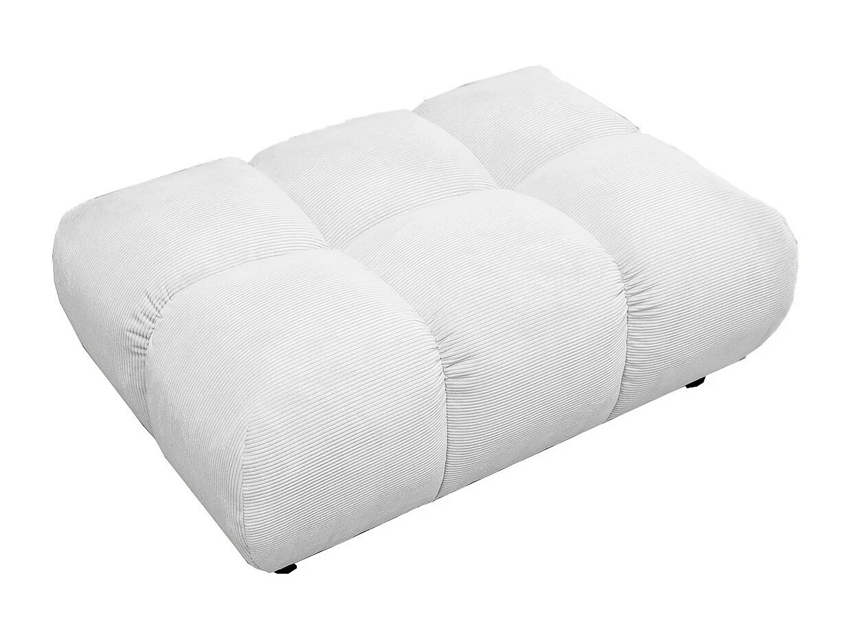 Pouf imbottito - bianco Velluto a coste - VIVIEN