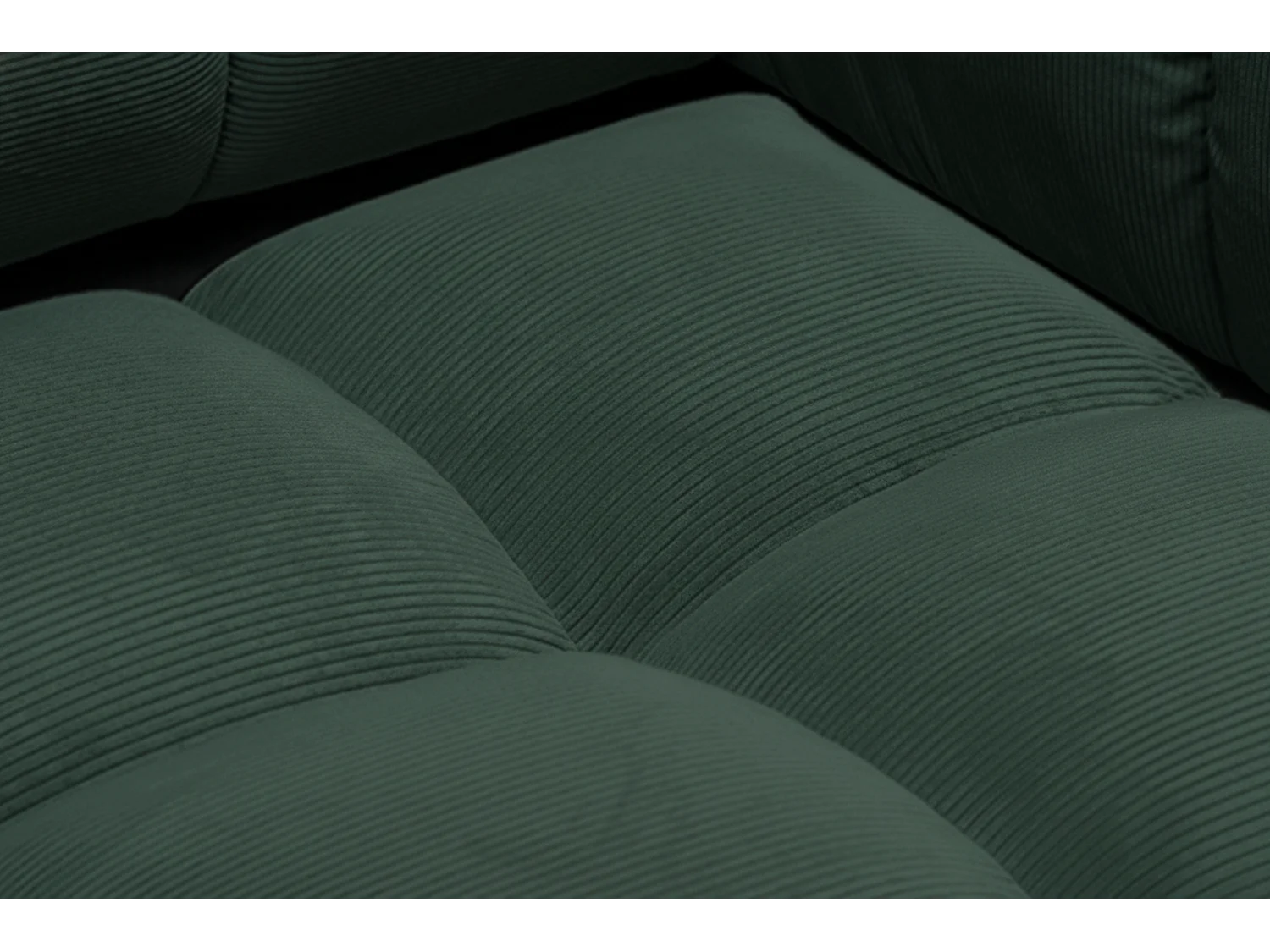 Polsterhocker - Smaragdgrün Cord - VIVIEN