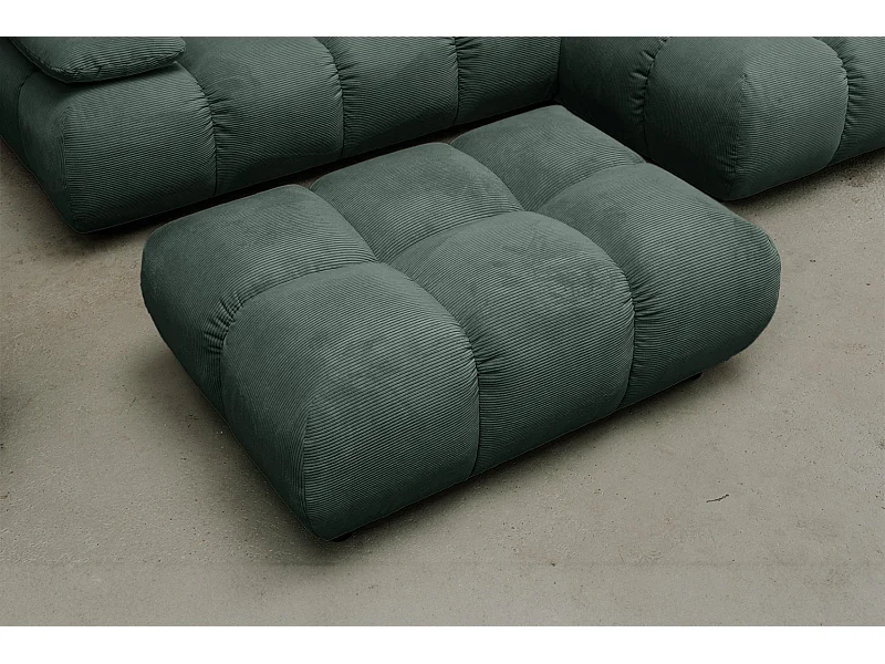 Polsterhocker - Smaragdgrün Cord - VIVIEN