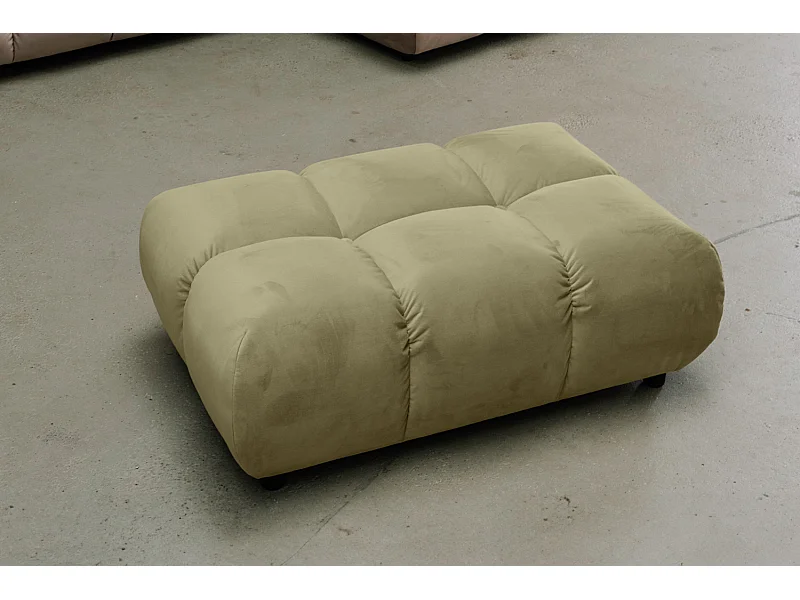 Polsterhocker - Grün Velvet - VIVIEN