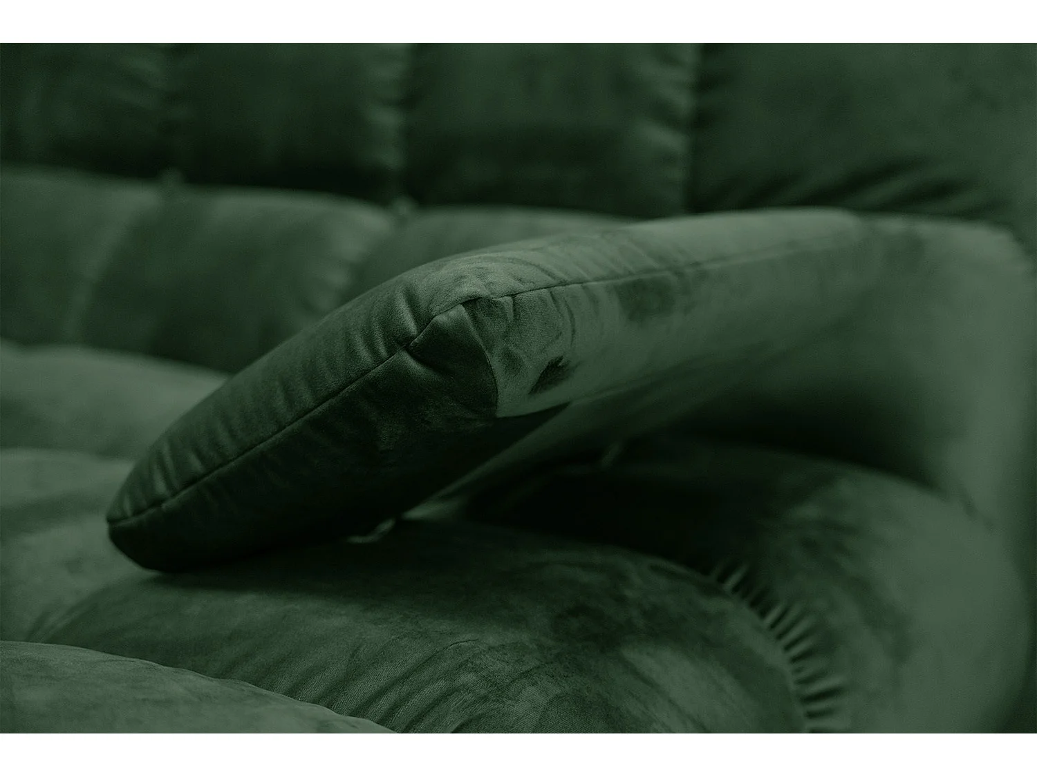 Sofá extra ancho - verde esmeralda terciopelo - VIVIEN