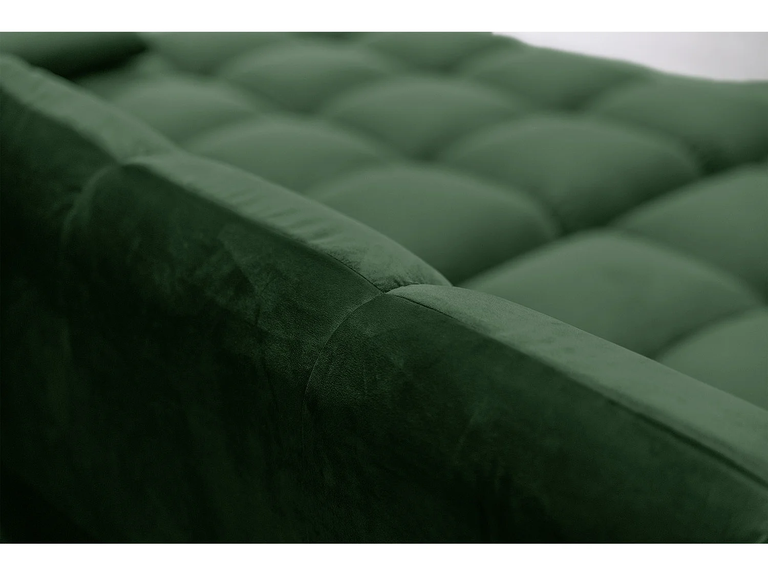 Sofá extra ancho - verde esmeralda terciopelo - VIVIEN