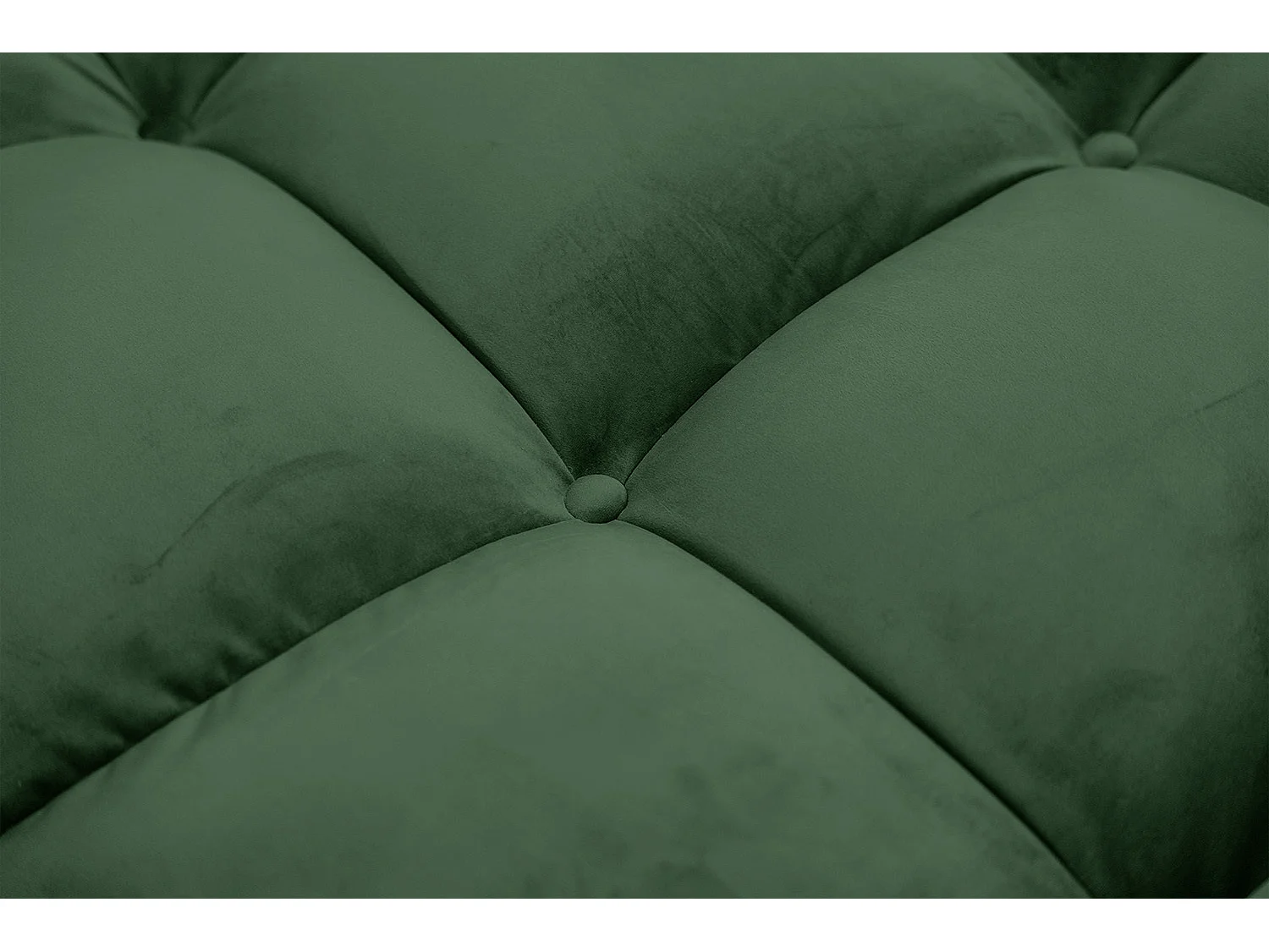 Sofá extra ancho - verde esmeralda terciopelo - VIVIEN