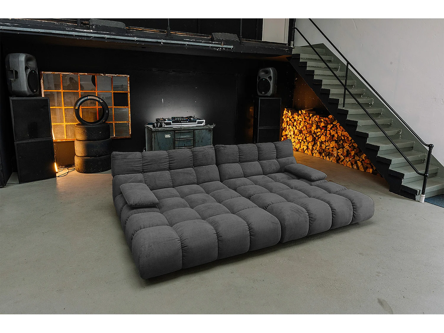 Bigsofa - Anthrazit Cord - VIVIEN