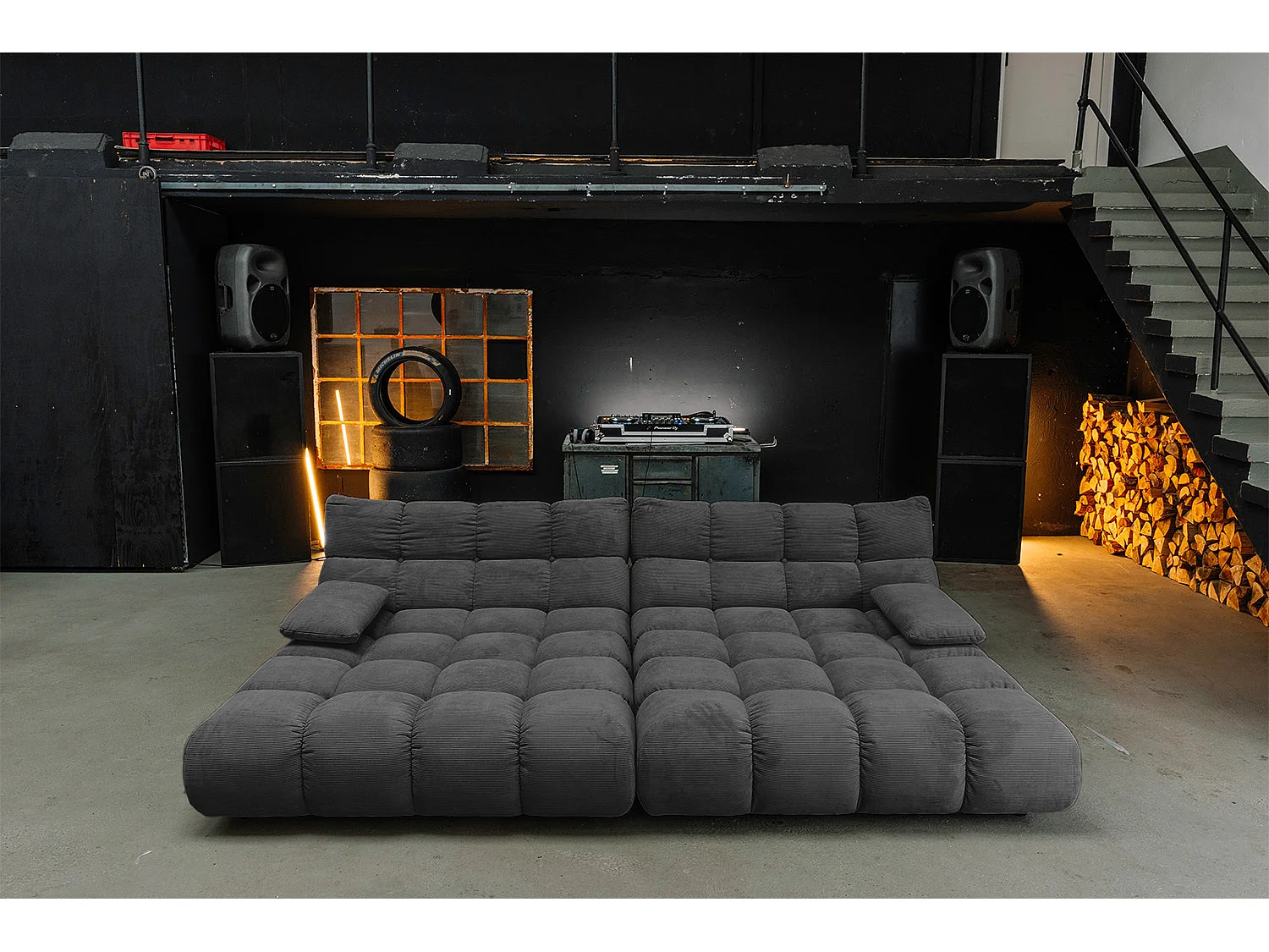 Bigsofa - Anthrazit Cord - VIVIEN