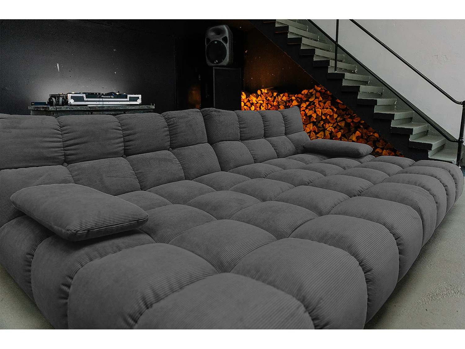 Bigsofa - Anthrazit Cord - VIVIEN