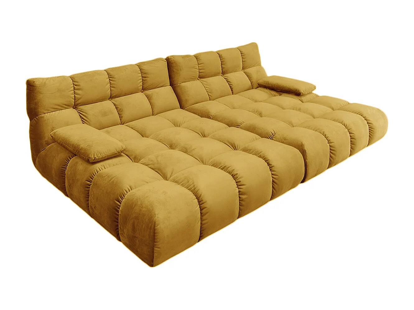 Sofá extra ancho - amarillo terciopelo - VIVIEN